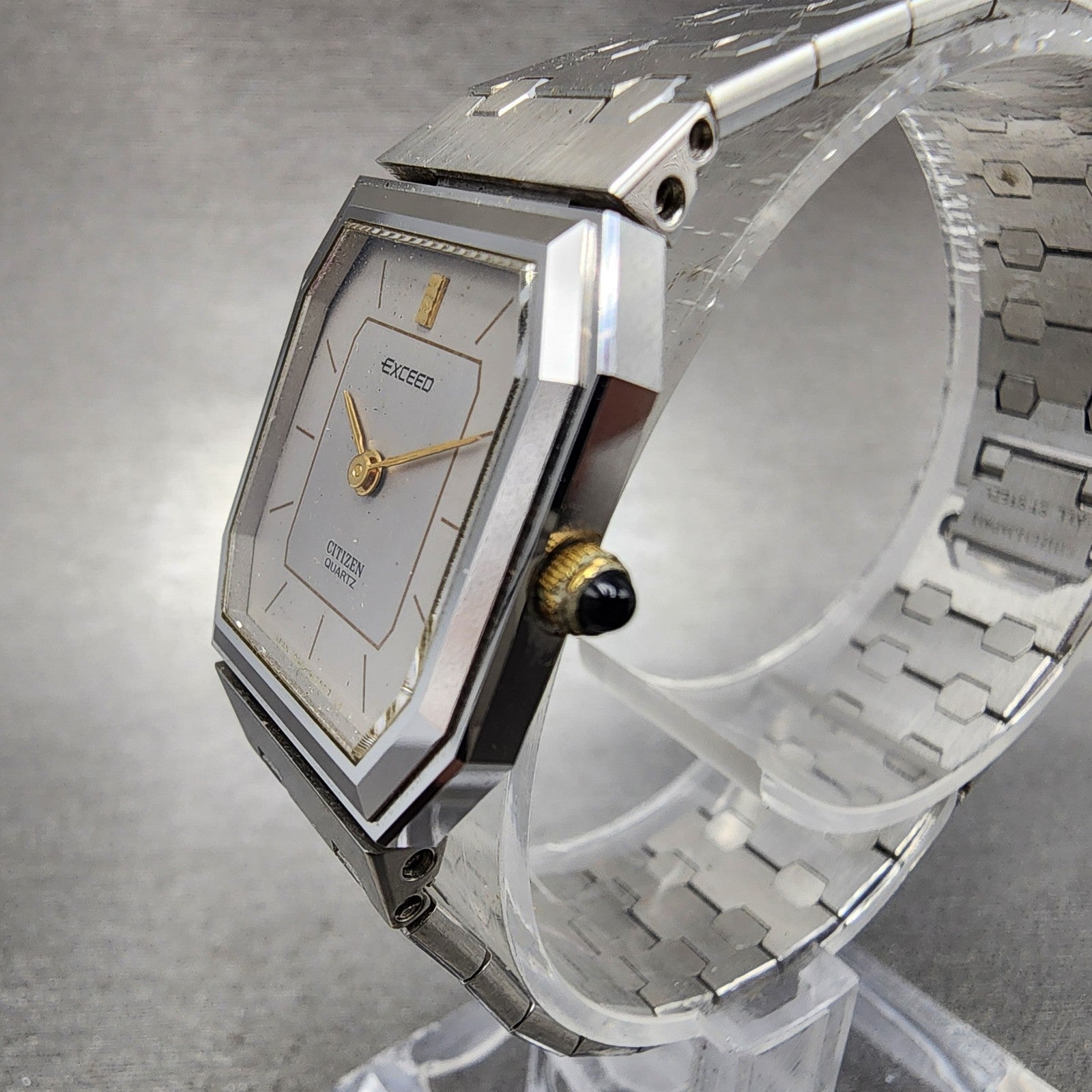 Citizen Exceed Tank Watch Women 22mm Silver Dial Steel Octagon New Battery2
