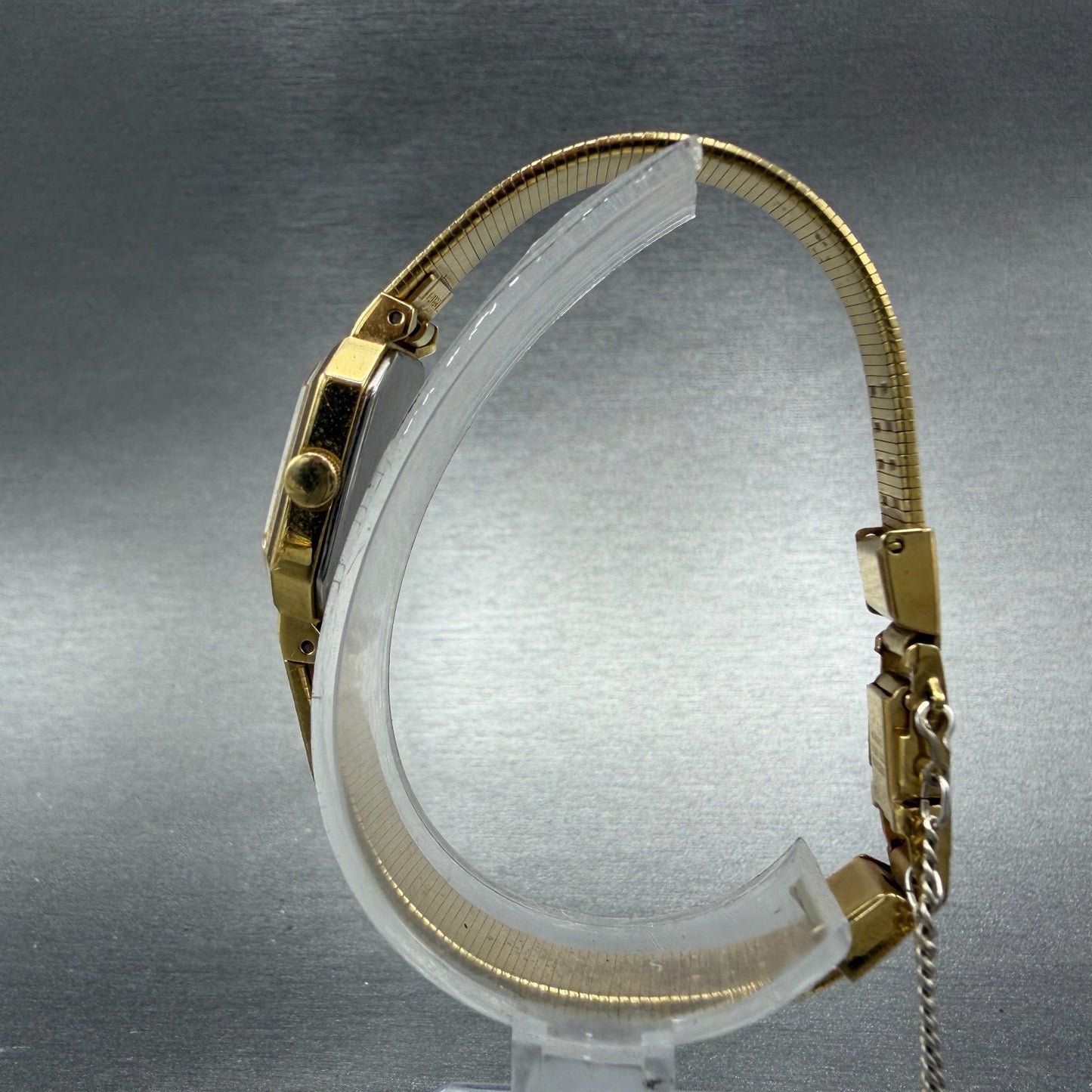 Seiko Watch Women 17mm Cream Dial Gold Tone Octagon 4N00-5139 New Batt Vintage6