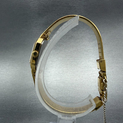 Seiko Watch Women 17mm Cream Dial Gold Tone Octagon 4N00-5139 New Batt Vintage6