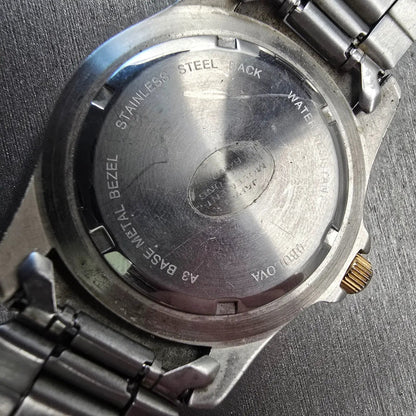 Bulova Caravelle Dive Watch Men 37mm Champagne Dial Two Tone Date 45B06 New Batt10