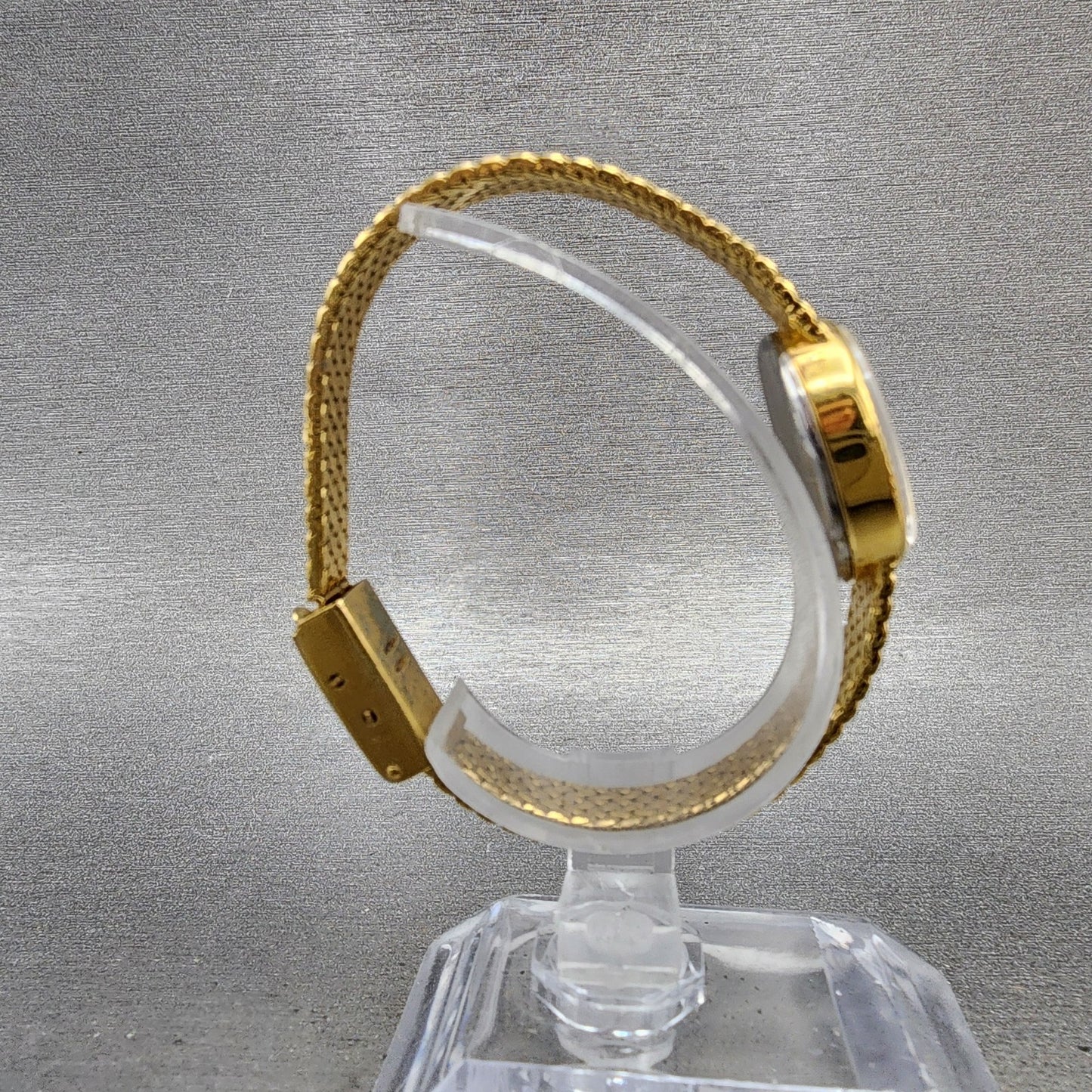 Jules Jurgenson Watch Women 17mm Champagne Dial Gold Tone Mesh Band New Battery8