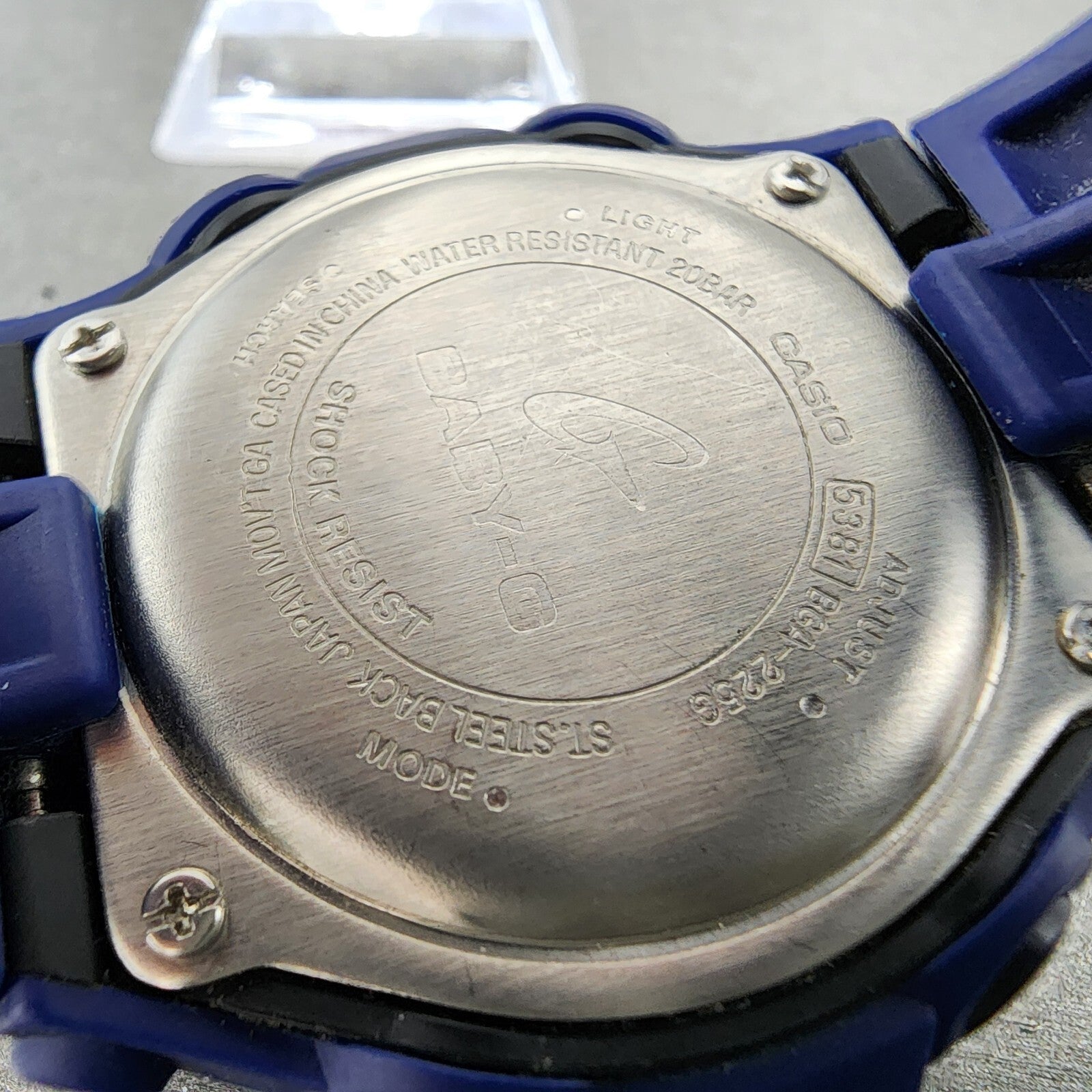 Casio BabyG BGA225G Watch Women 45mm Blue Tone Analog Digital Round New Batt9