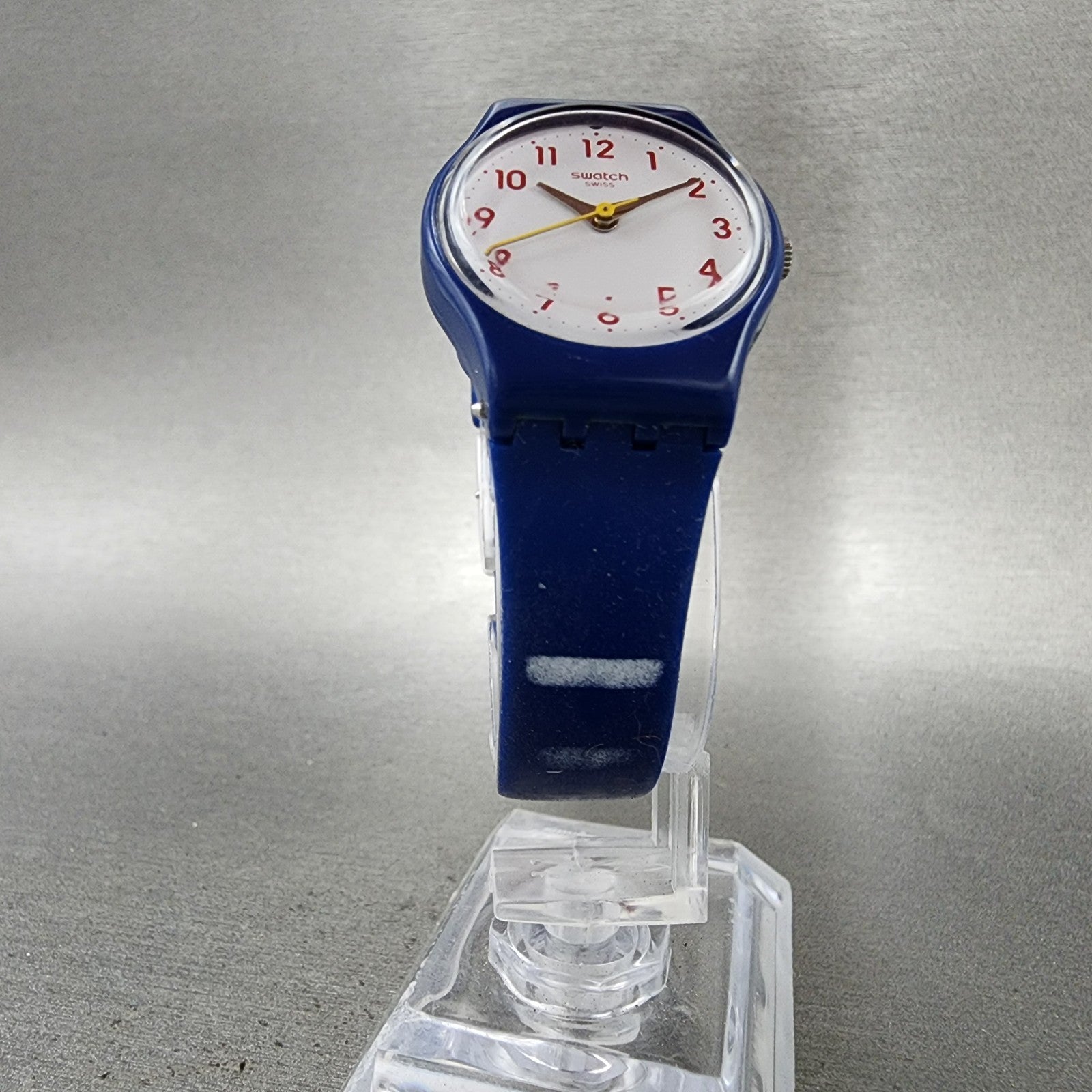Swatch Matelot Watch Women 25mm White Dial Blue Tone Round LN149 New Battery5