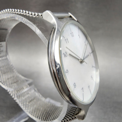Skagen Anita Watch Women 36mm MOP Dial Steel Round Mesh Band New Battery3