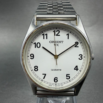 Orient VX Watch Unisex 32mm White Dial Silver Tone Round IT58517670 New Battery0