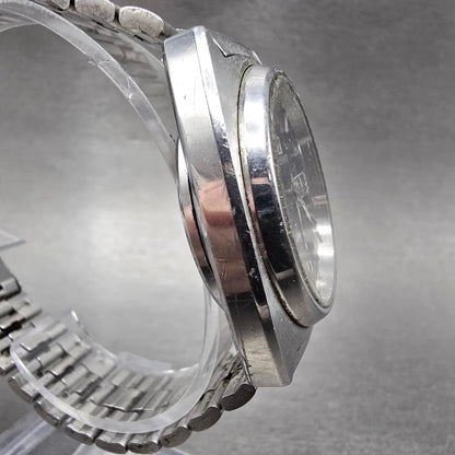 Tissot Watch Men 34mm Blue Dial Silver Tone Daydate Round Vintage Quartz PARTS F4
