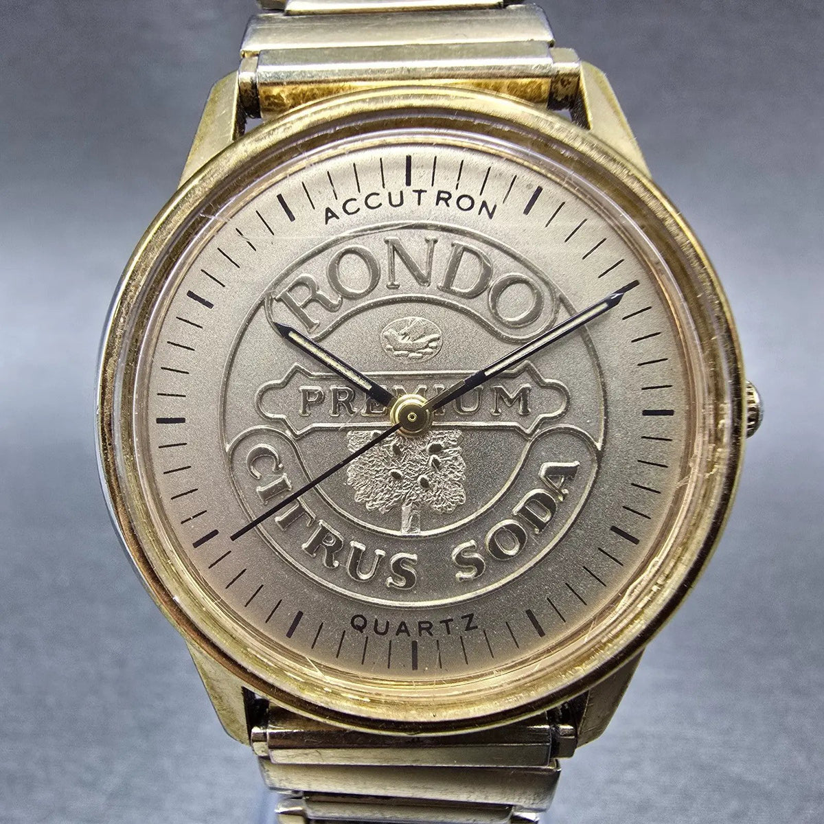 Bulova Accutron Watch Men 33mm Gold Dial Gold Plated Round N9 VTG  PARTS0