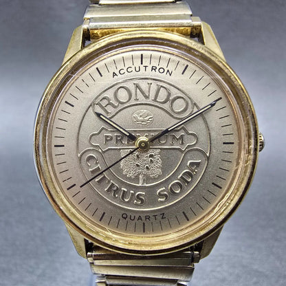 Bulova Accutron Watch Men 33mm Gold Dial Gold Plated Round N9 VTG  PARTS0