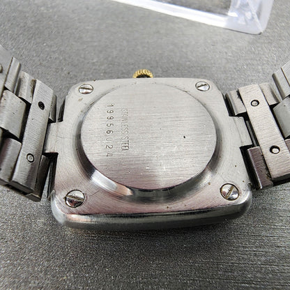 Longines Ferrari Watch Women 25mm Gold Dial Two Tone Date Rectangle New Battery9