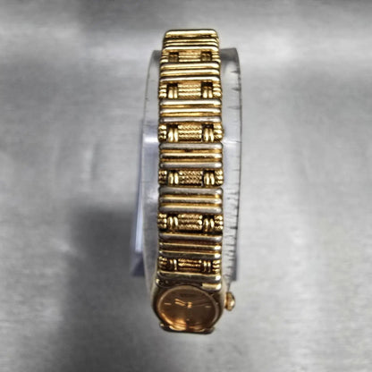 Seiko Watch Women 13mm Gold Dial Gold Tone Oval 1E20-5179 New Battery Vintage4