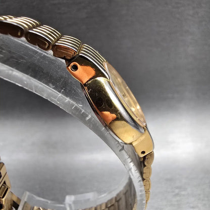 Seiko Watch Women 19mm Champagne Dial Gold Tone Round 1N00-)B10 New Battery VTG3