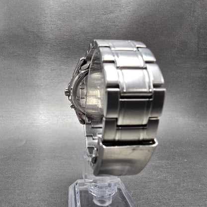 Citizen Reguno Watch Men 38mm Black Dial Steel Solar Radio Controlled Date PARTS8