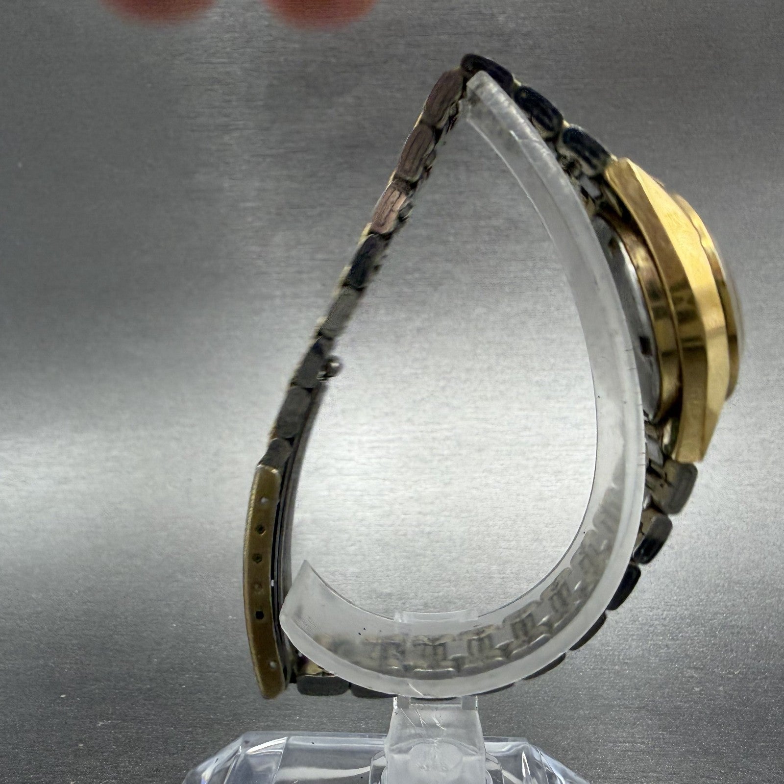 Seiko Automatic Watch Women 24mm Champagne Dial Gold Tone Daydate 2206-0111 Runs8