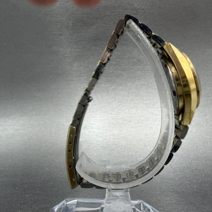 Seiko Automatic Watch Women 24mm Champagne Dial Gold Tone Daydate 2206-0111 Runs8