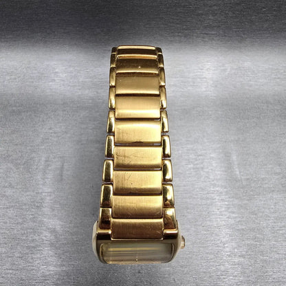Seiko Pulsar Watch Men 28mm Gold Dial Gold Tone Rectangle V501-X106 New Battery4