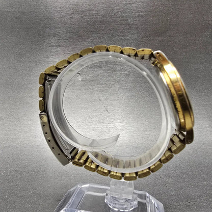 Seiko Alba Watch Men 33mm Cream Dial Gold Tone Round V501-6K80 New Battery HHJKB7