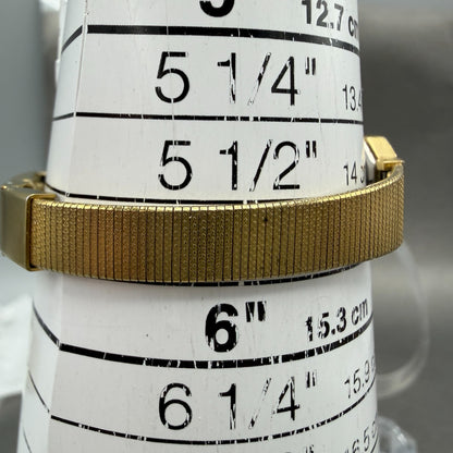 Seiko Watch Women 17mm Champagne Dial Gold Tone Octagon 4N00-5139 New Batt VTG 311
