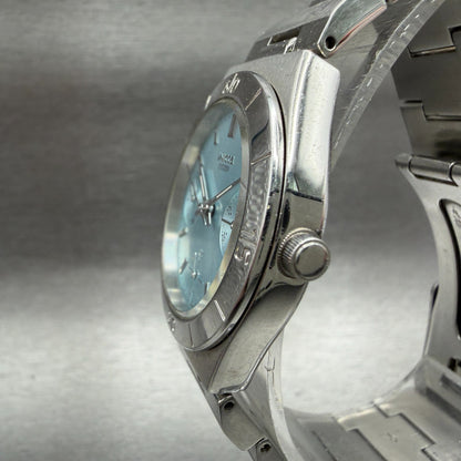 Citizen Wicca Watch Women 31mm Blue Dial Silver Tone Daydate Round New Battery2