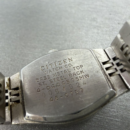 Citizen CQ Watch Women 18m Silver Dial Silver Tone Round 4-040457 New Battery VT9