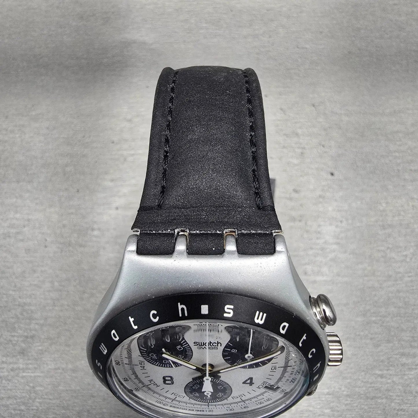 Swatch Irony Chrono Adrenaline Watch Men 40mm White Dial Date YCS4001 New Batt4