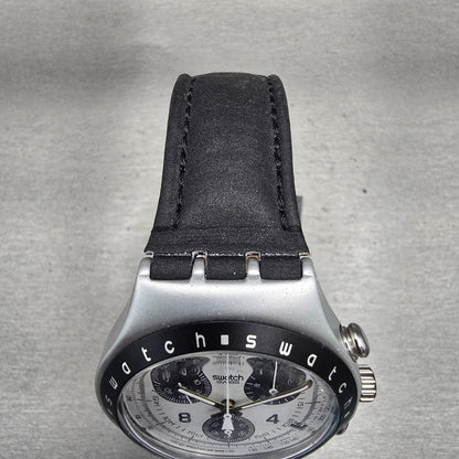 Swatch Irony Chrono Adrenaline Watch Men 40mm White Dial Date YCS4001 New Batt4