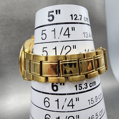 Seiko Watch Women 30mm White Dial Gold Tone Date 6n2200k0 New Battery10