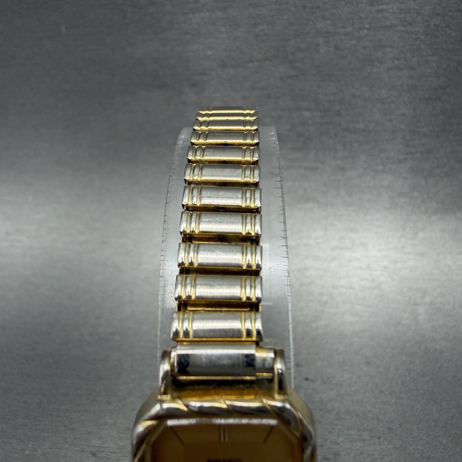 Seiko Tank Watch Women 19mm Champagne Dial Two Tone 23205449 New Battery4