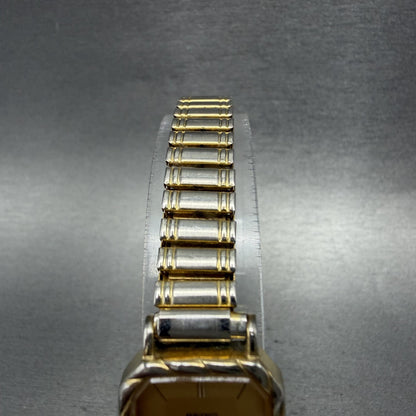Seiko Tank Watch Women 19mm Champagne Dial Two Tone 23205449 New Battery4