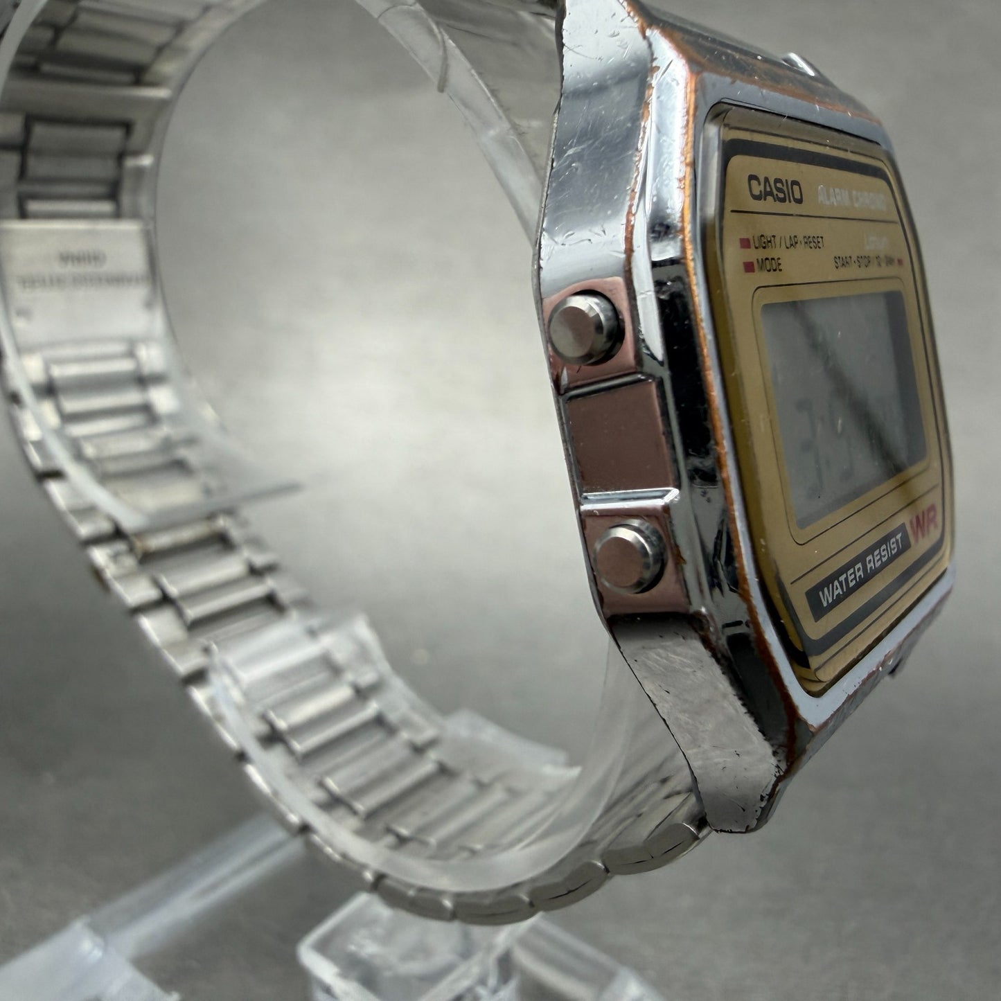 Casio Digital Alarm Chronograph Watch Men 33mm Brown Dial A158WE New Battery KPO3