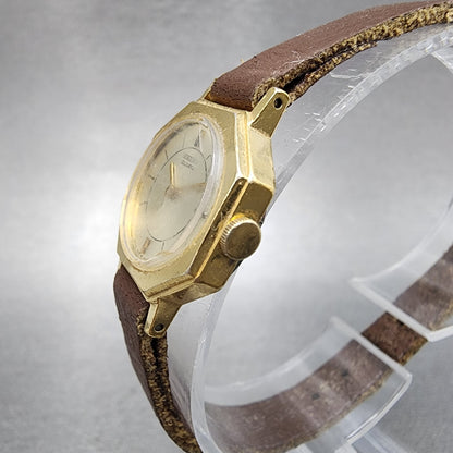 Seiko Watch Women 19mm Champagne Dial Gold Tone 14001149 New Battery2