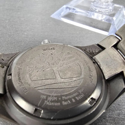 Timberland Watch Men 40mm Black Dial Titanium Small Seconds Round  New battery9