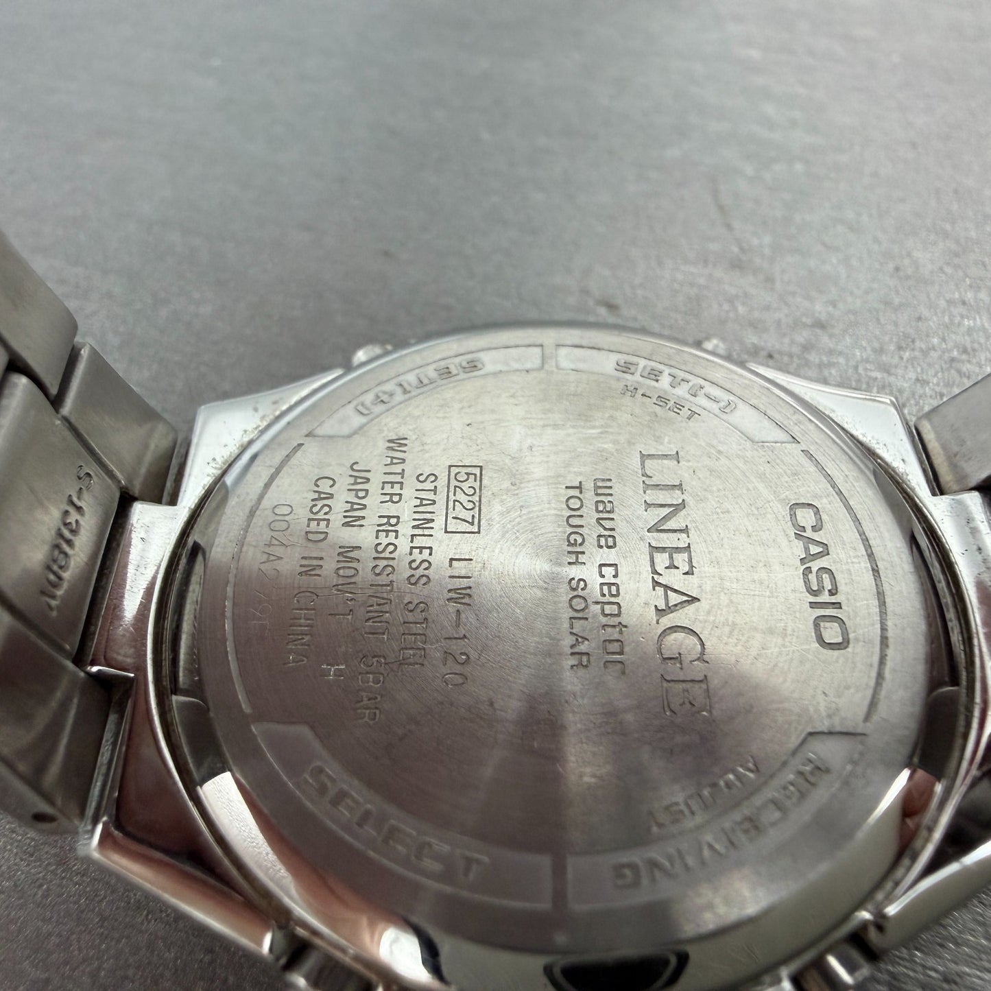 Casio Lineage Watch Men 38mm White Dial Silver Tone Date Solar LIW-120 Runs9