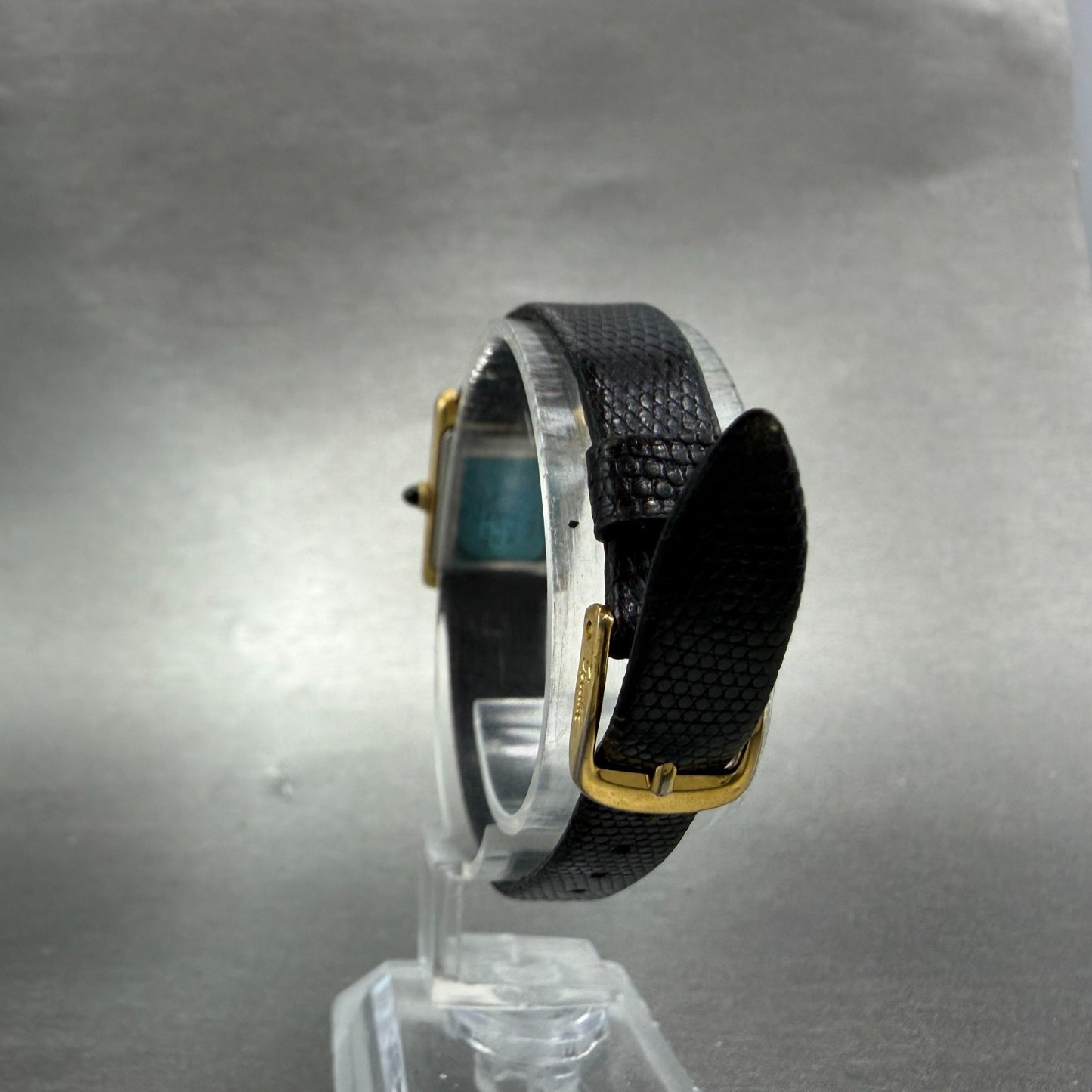 Seiko Tank Watch Women 18mm White Dial Gold Tone 1400-5039 New Battery VTG TH887