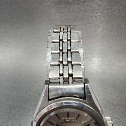 Seiko Automatic Watch Women 25mm Silver Dial Silver Tone Daydate 2205-0750 Runs