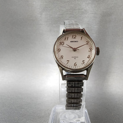 Seiko Watch Women 23mm Silver Dial Silver Tone Manual Wind 11040031 Runs6