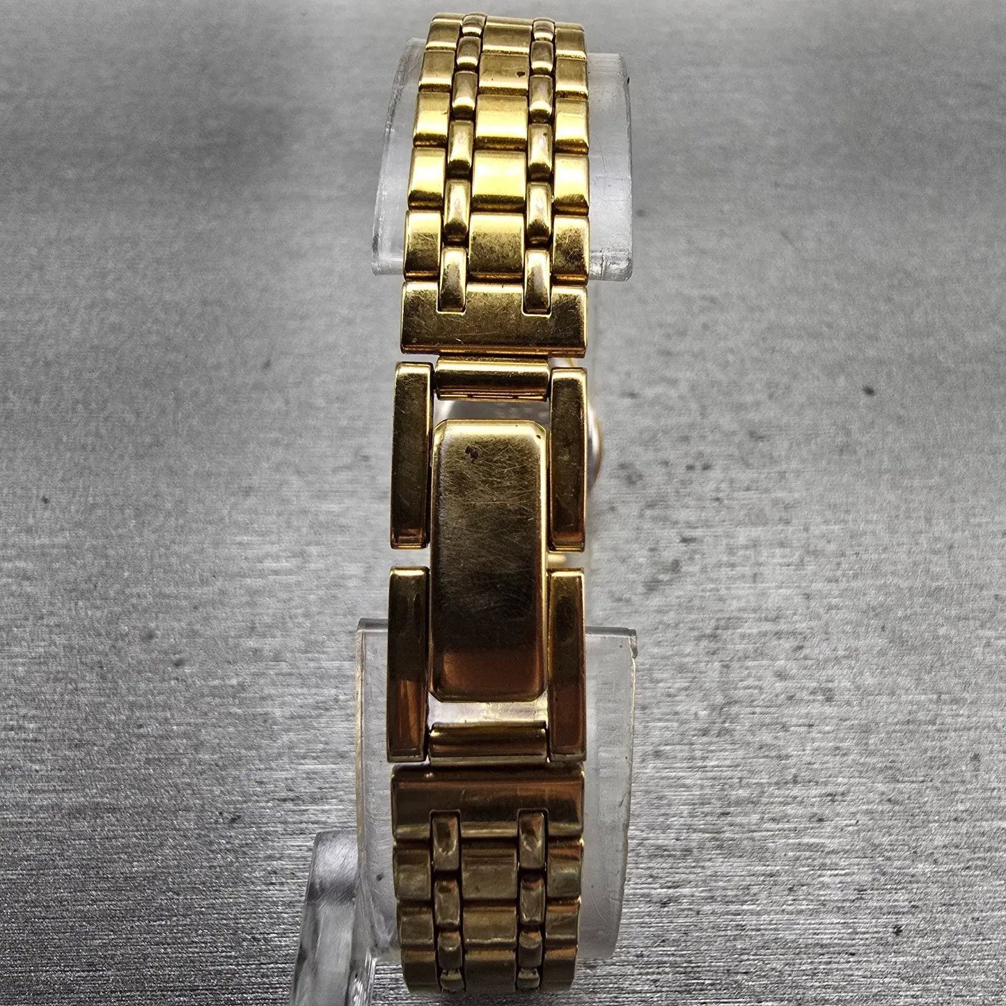 Citizen CQ Watch Women 17mm Gold Dial Gold Tone Oval 3220-848667 New Battery VTG7