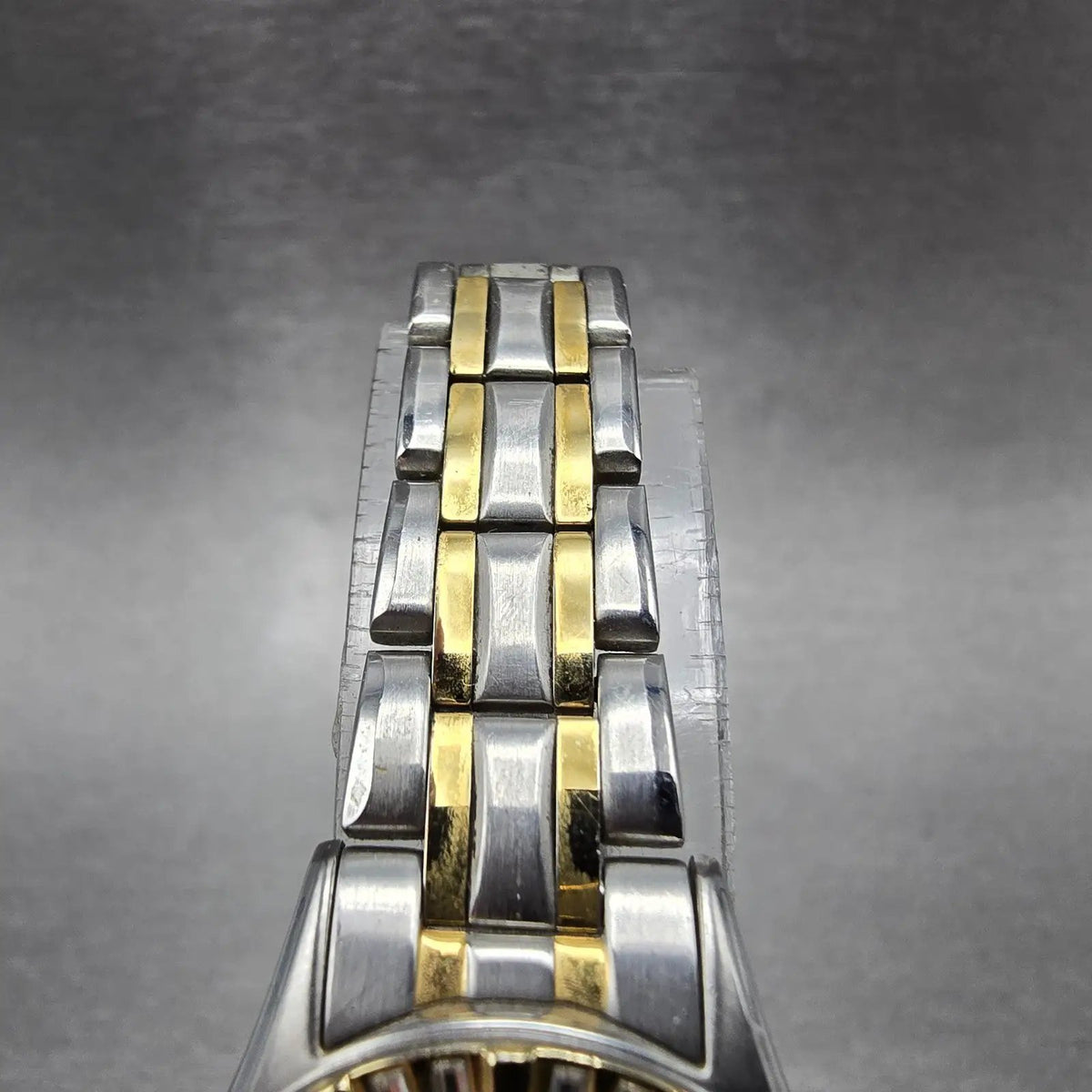 Citizen Eco-Drive Watch Women 24mm MOP Dial Two Tone Crystal Bezel Round Runs4