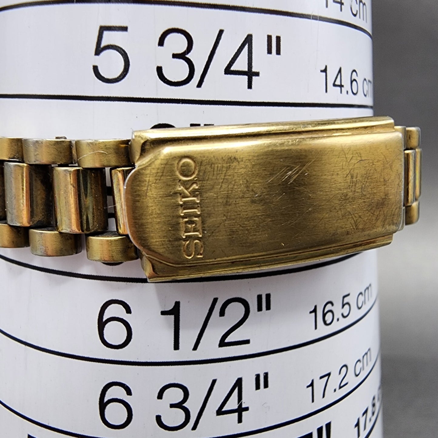 Seiko Watch Women 25mm Gold Dial Gold Tone Daydate Round 7N830041 New Battery10