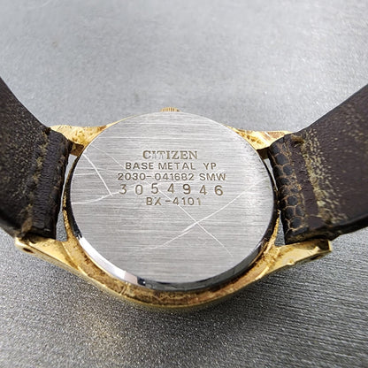 Citizen Seven Watch Women 22mm Gold Dial Gold Tone Round 2030041682 New Battery9