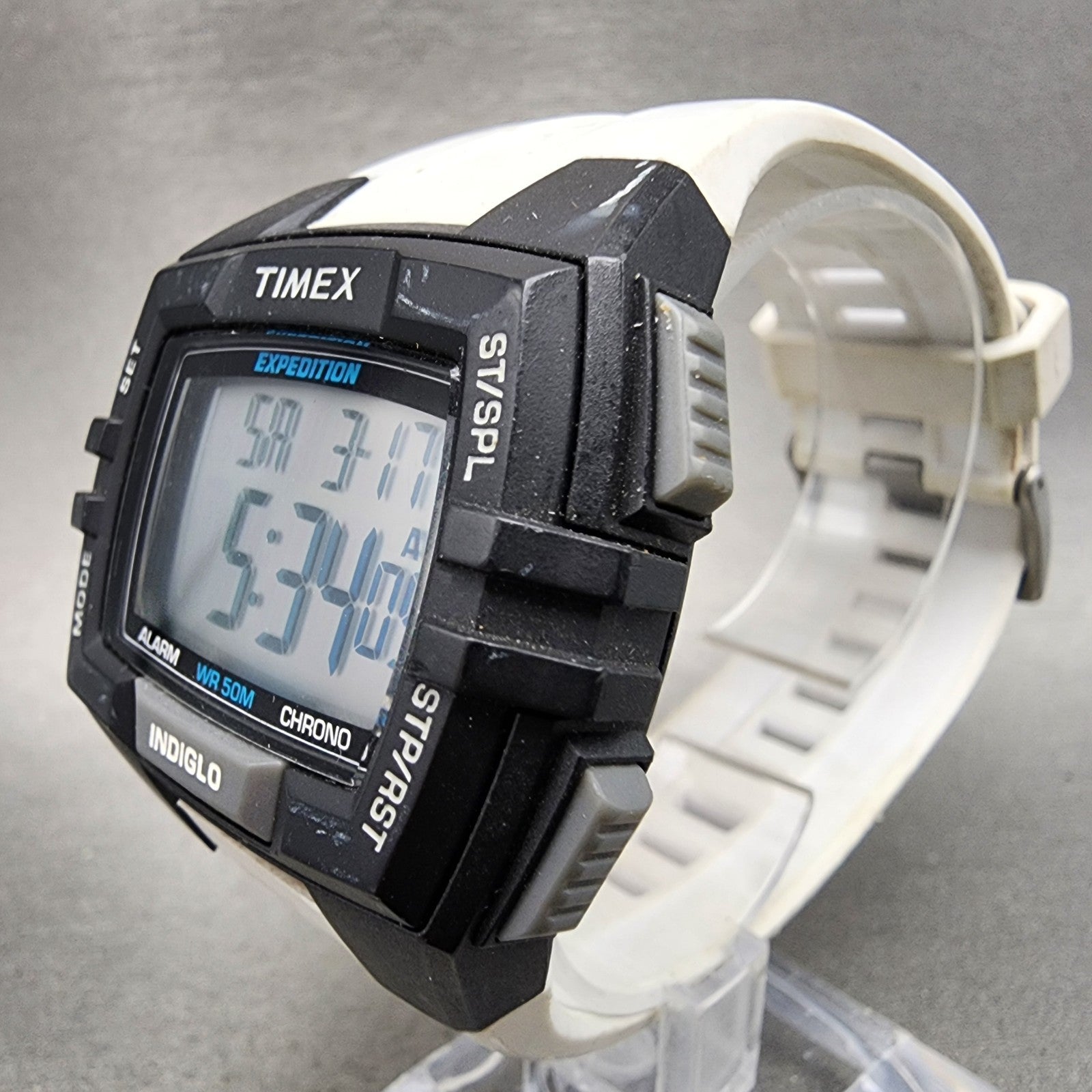 Timex Expedition Watch Men 45mm Digital Black Tone Alarm Chrono New Battery2