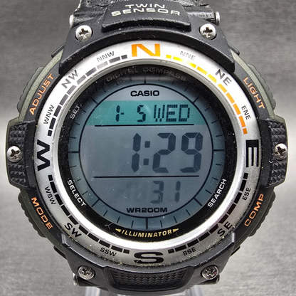 Casio SGW-100B Digital Watch Men 48mm Green Black Chrono Alarm Compass New Batt1
