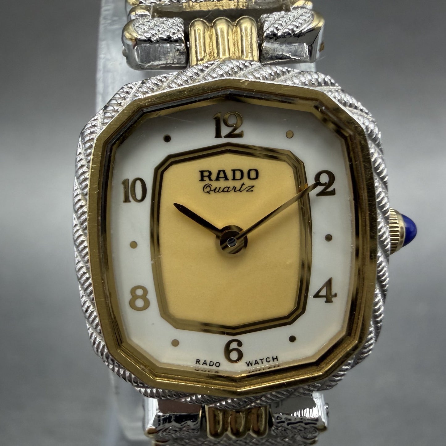 Rado Tank Watch Women 18mm White Dial Two Tone Rectangle 133.9562.2 New Battery2
