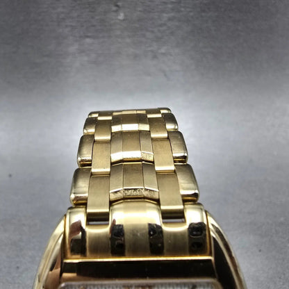 Citizen Eco-Drive Watch Men 33mm White Dial Gold Tone Rectangl G820-S012287 Runs4