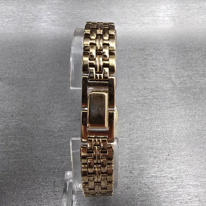 Seiko Watch Women 17mm Green Dial Gold Tone Oval V400-5588 New Battery Vintage7