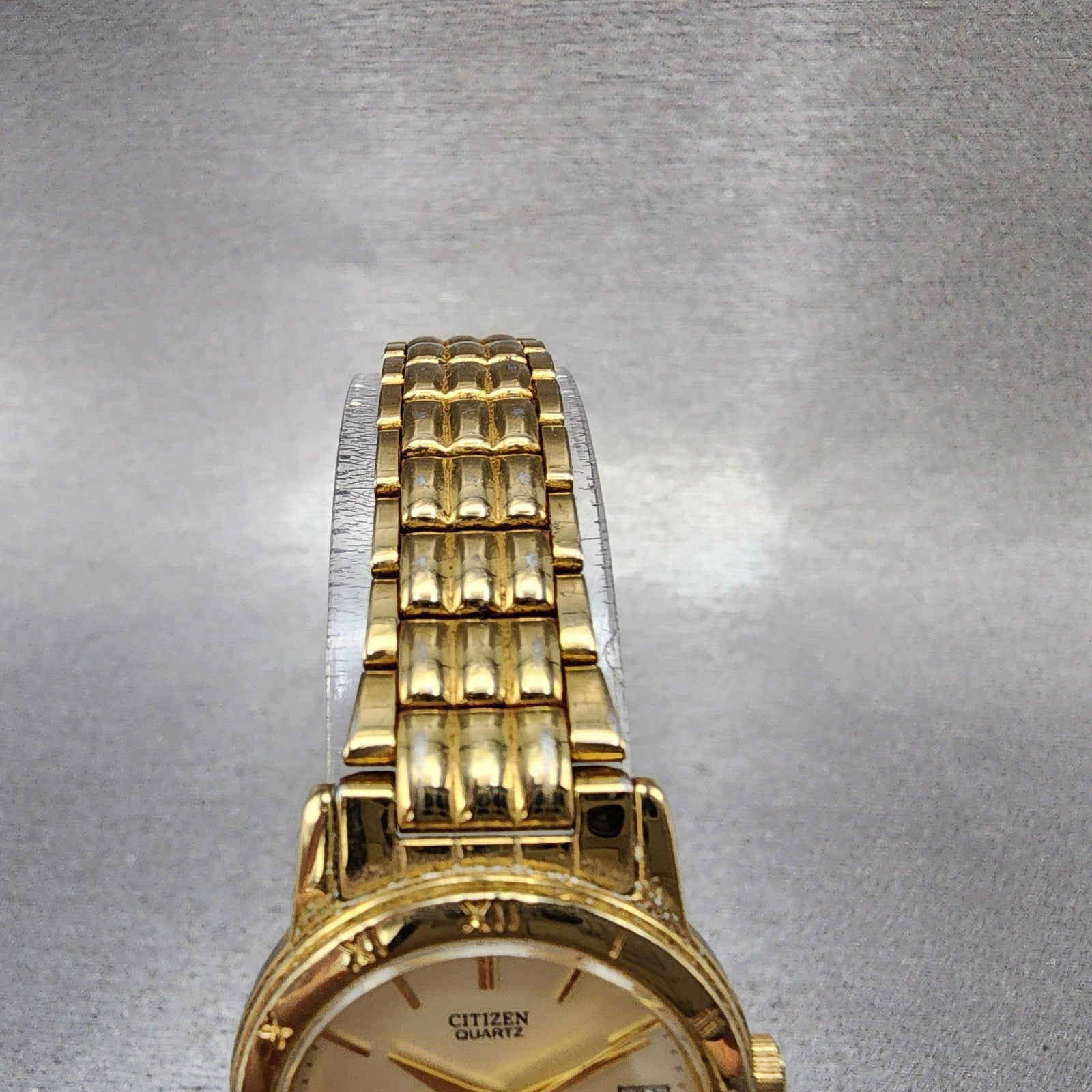 Citizen Watch Women 24mm Cream Dial Gold Tone Date Round 1012K13131 New Battery4