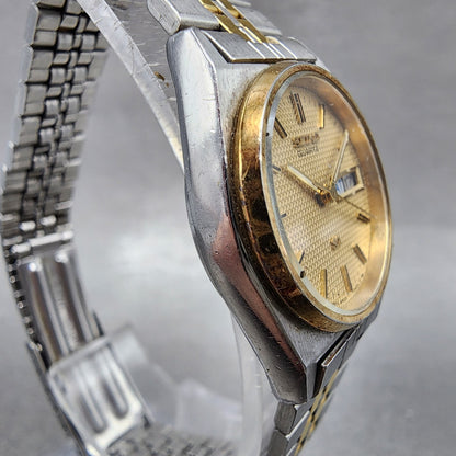Seiko SQ Watch Women 23mm Champagne Dial Two Tone Dyadate 2a230029 New Batt ABC3