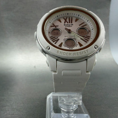Casio Baby-G Watch Women 43mm Analog Digital White Alarm Chrono BGA-152 New Batt5