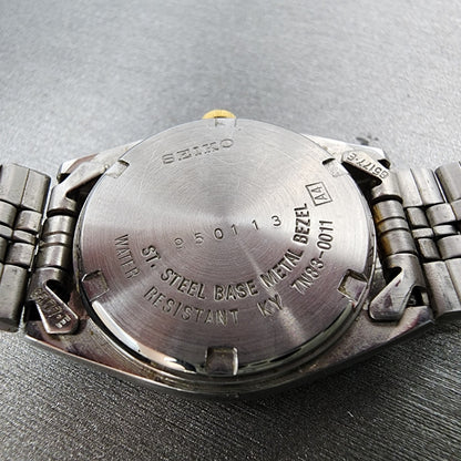 Seiko Watch Women 24mm White Dial Two Tone Daydate Round 7N830011 New Battery9