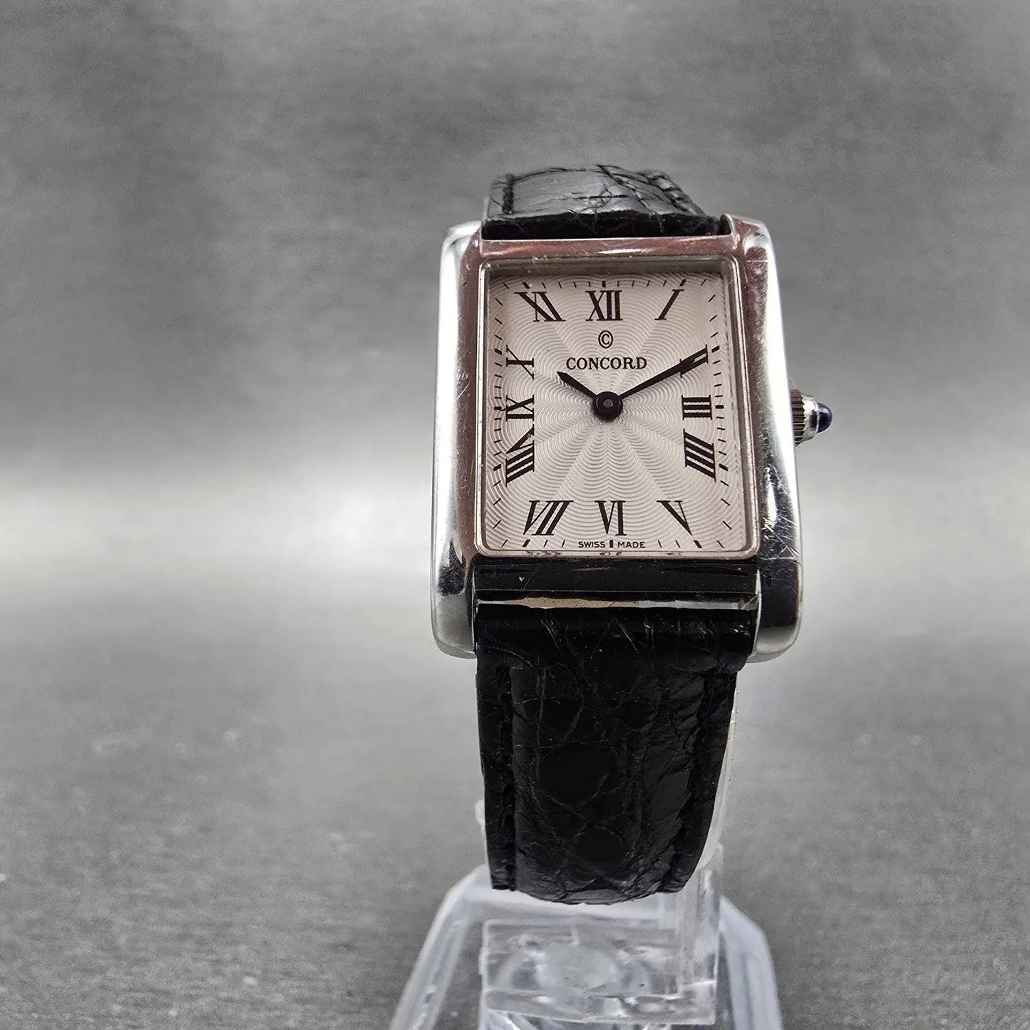 Concord Bennington Watch Women 20mm White Dial Steel Rectangle New Battery5