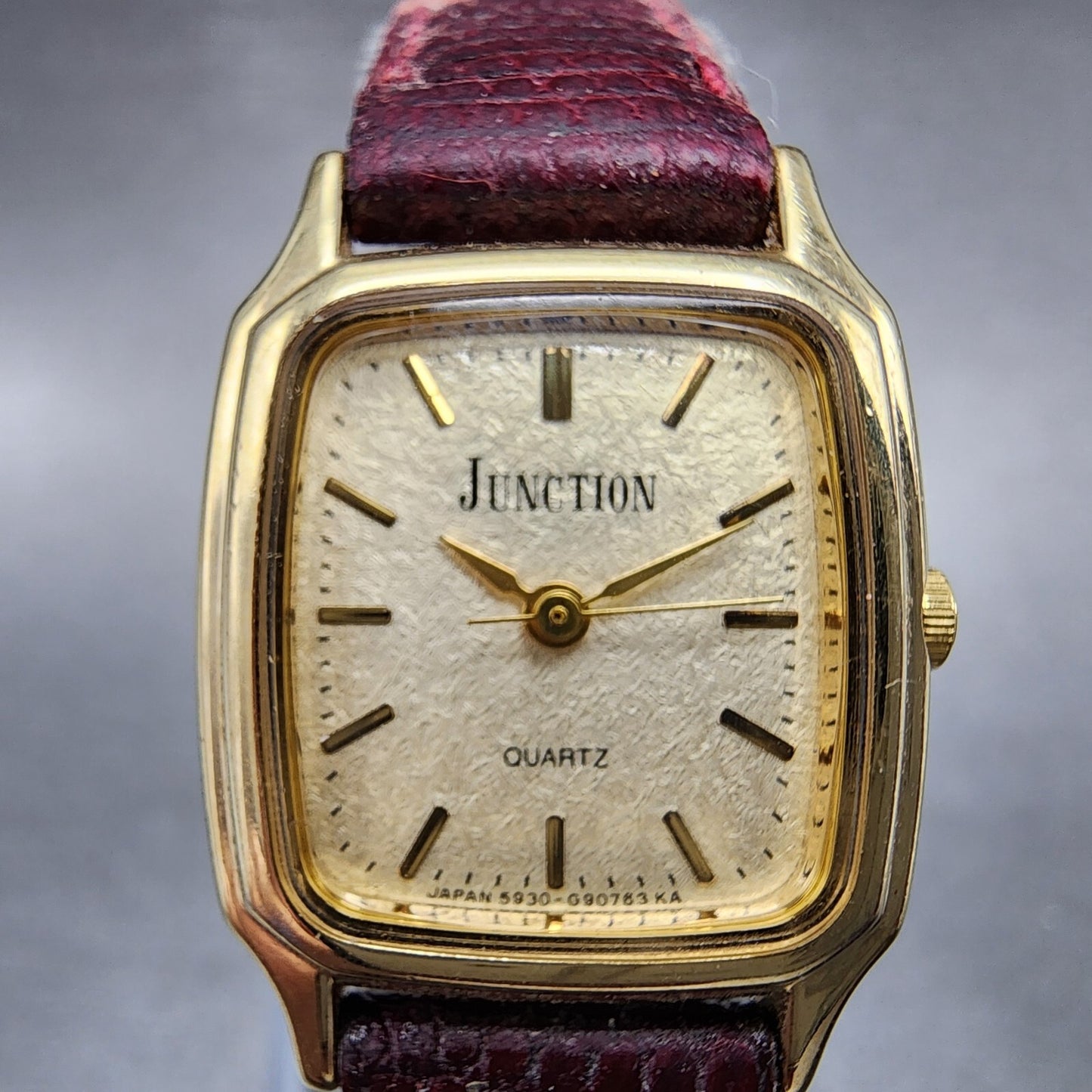 Citizen Junction Tank Watch Women 21mm Cream Dial Gold Tone Rectangle New Batt